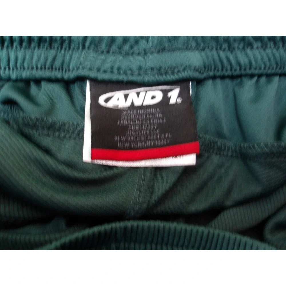 AND 1 Men's Green Basketball Shorts‎ Athletic Training Gym Workout Sz S /#9204